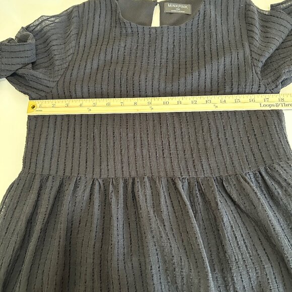 EUC MINKPINK Lylah Long Sleeve Dress in Black, Relaxed Fit, Size Large - Picture 13 of 16